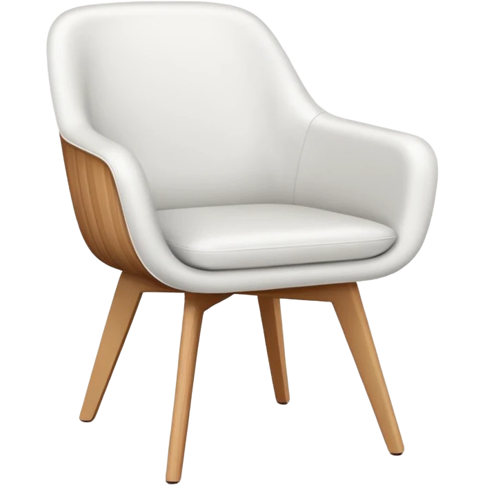 modern white chair with wood emoji