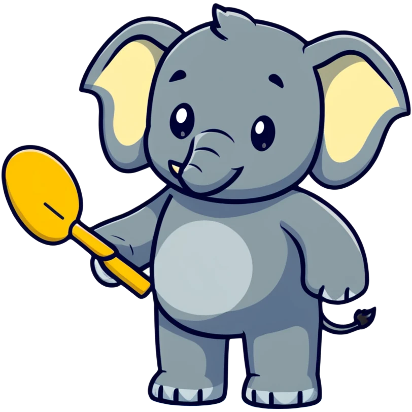 elephant mafia enforcer with a spanking paddle emoji