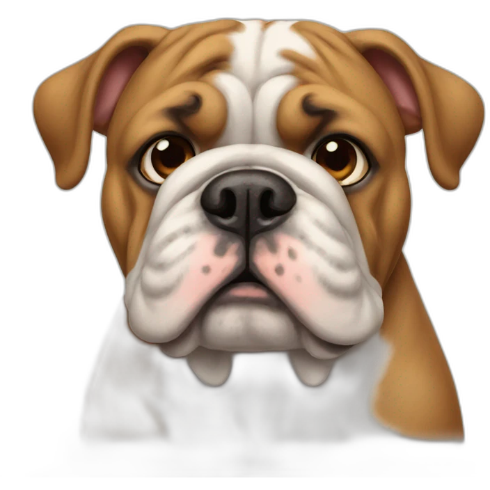 Dog Bulldog full-height emoji
