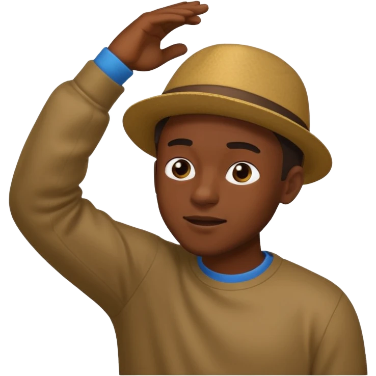 A black man dabning  emoji
