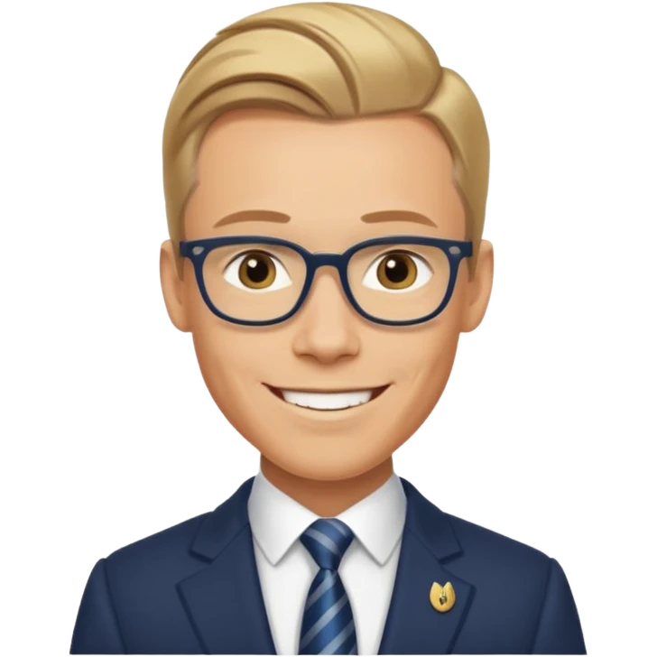 realistic Alexander Stubb, ruler of Finland emoji