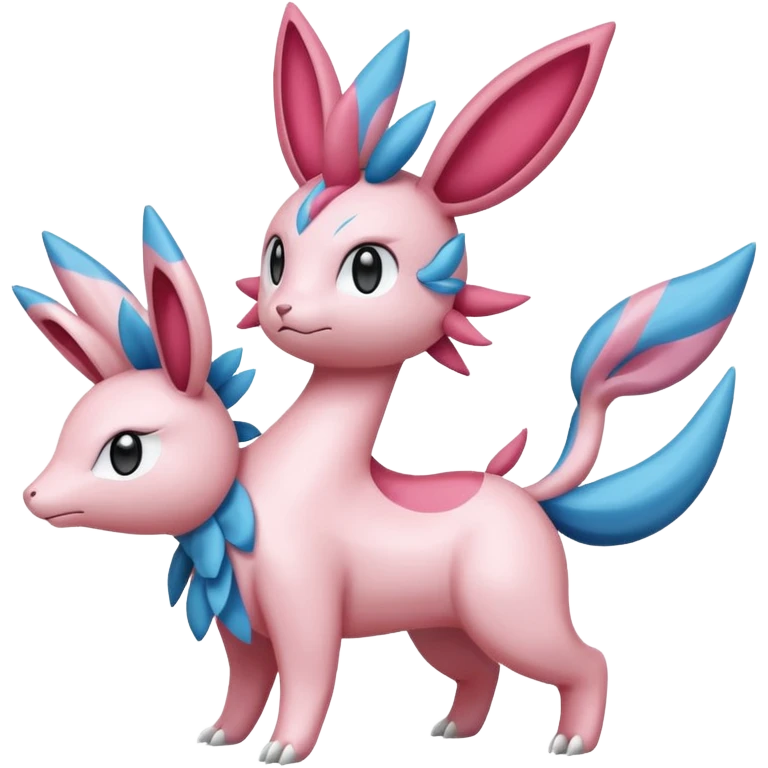 Mezprit-Sylveon-Milotic-Shaymin-Palkia-Pokémon, full body emoji
