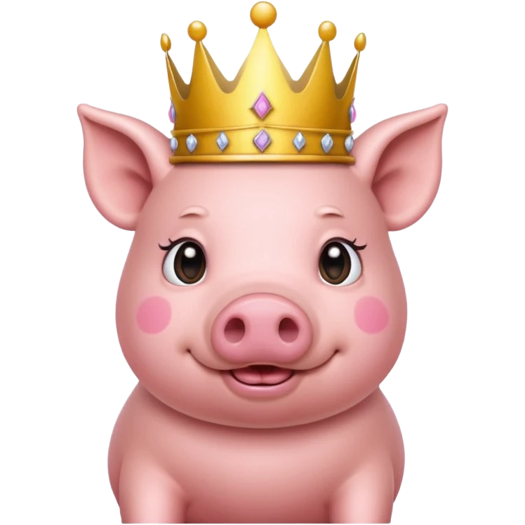 un cochon avec une couronne  emoji