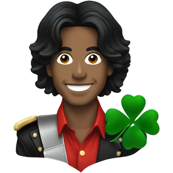 Michel Jackson with a 4 leaf clover emoji