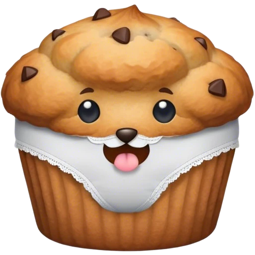 Muffin wearing underwear  emoji