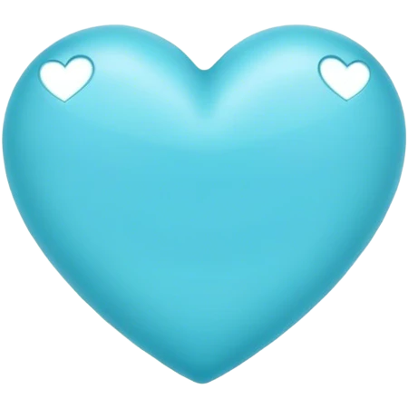 Half of a cian blue heart emoji