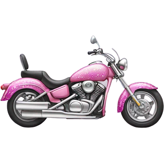 Pink ombre motorcycle with glitter and decorated in flowers  emoji
