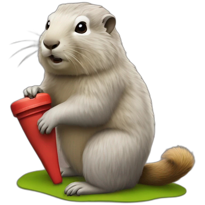 marmotte avec un caddie emoji