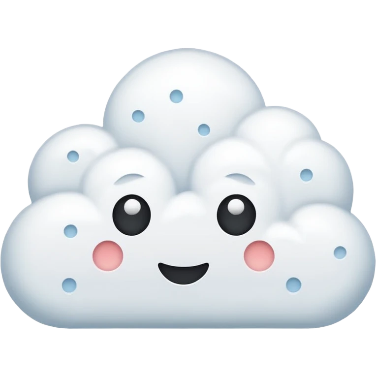 cloud with dots, simple, clear, no text emoji