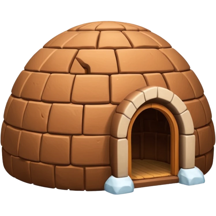 brown igloo emoji