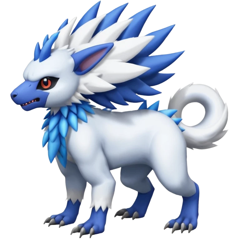 Garurumon-Trico-Absol-fusion-creature (full body emoji