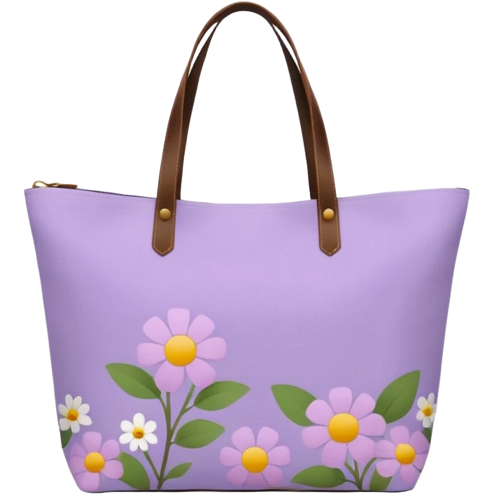 light purple tote bag emoji