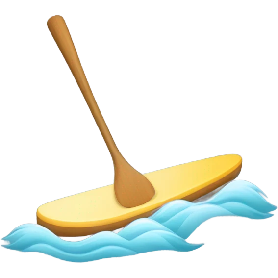A very simple paddle icon with a small wave motif emoji