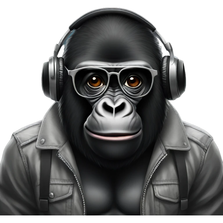 gorilla with dj emoji