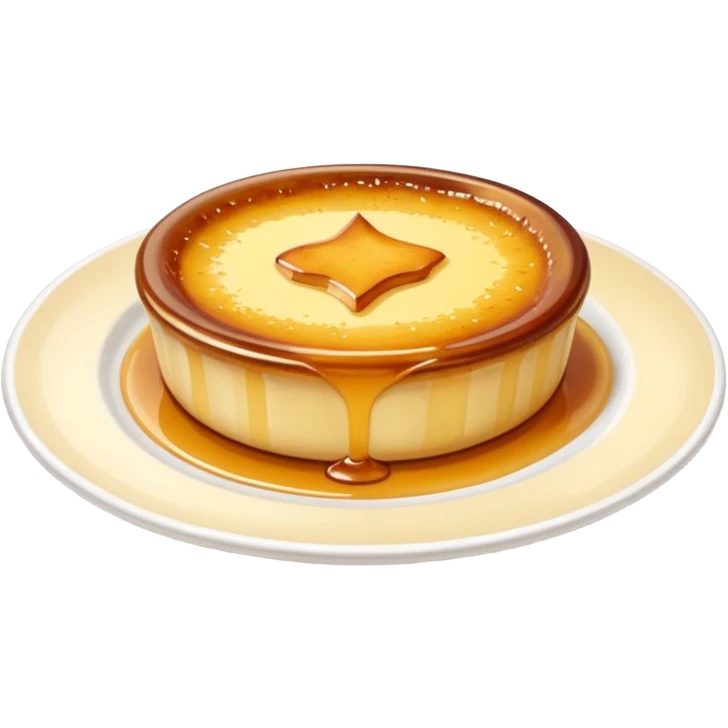 creme brulee on plate emoji