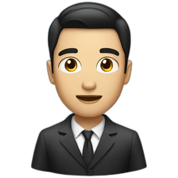 hypnotize guy with dark short hair emoji