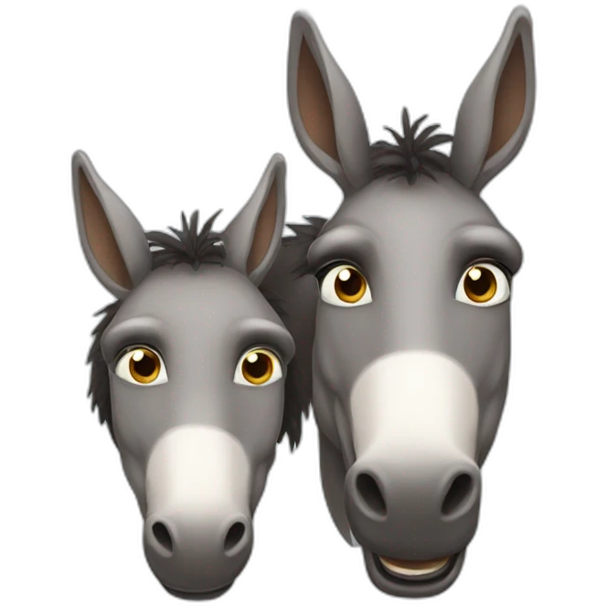 Couple donkey emoji