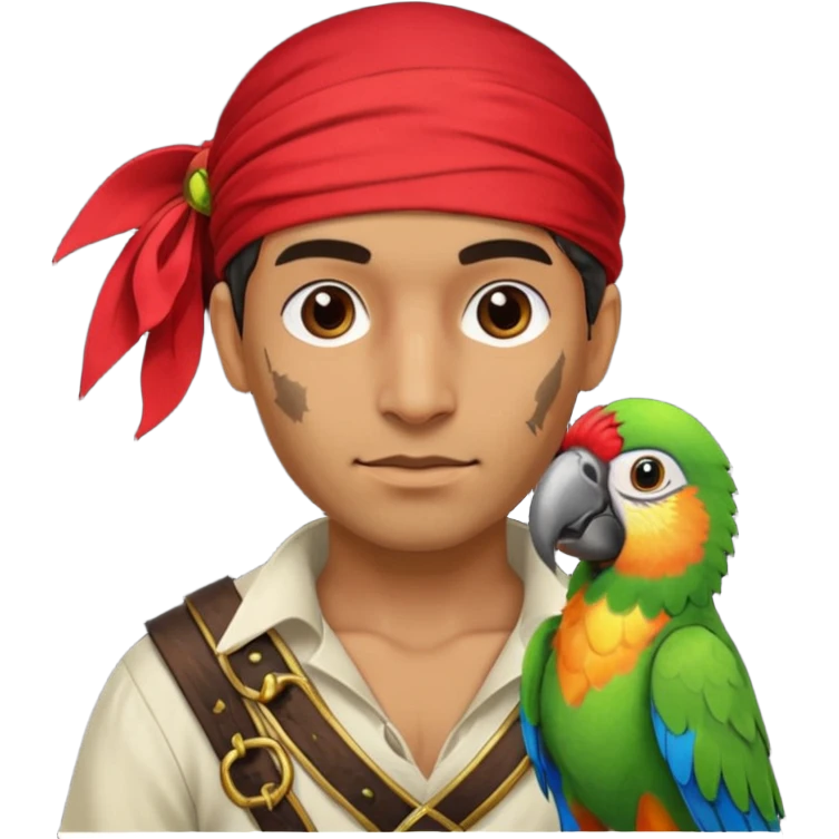 pirate and parrot emoji