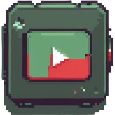 red video streaming icon with play button emoji