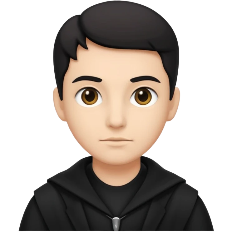 time traveler in black clothes emoji