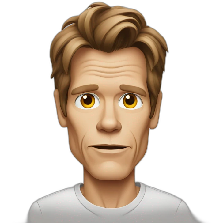 kevin-bacon cartoon wearing shirt emoji