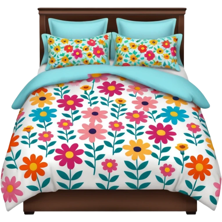 Colorful floral bedding  emoji