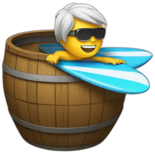 Surfer in a barrel emoji