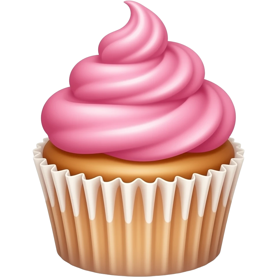 Cupcake with pink icing emoji