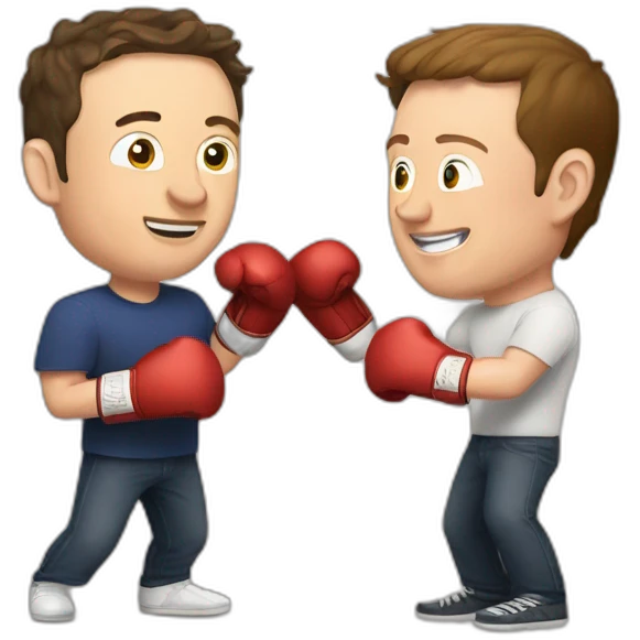 Elon Musk and mark Zuckerberg boxing emoji