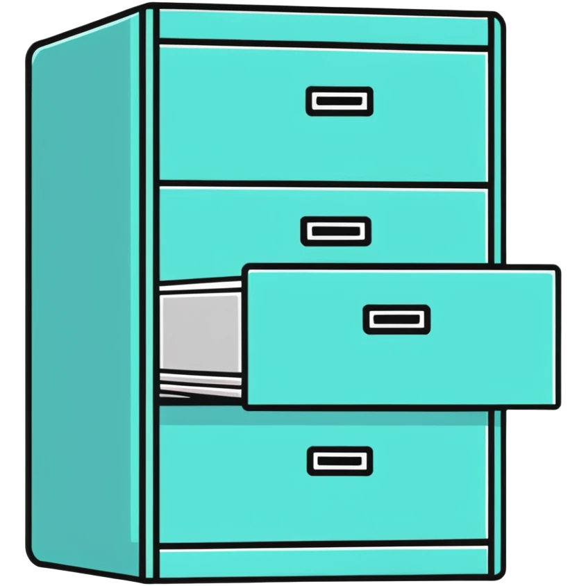 file cabinet with documents emoji
