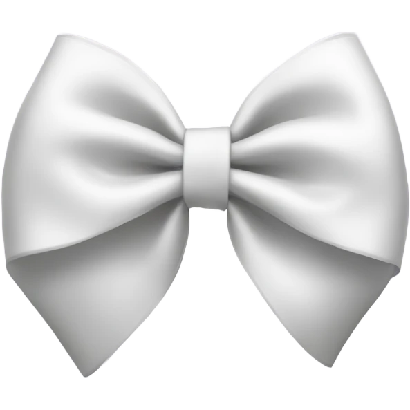 Hair bow white color emoji