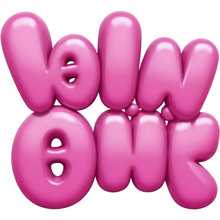 Pink RaWr word emoji