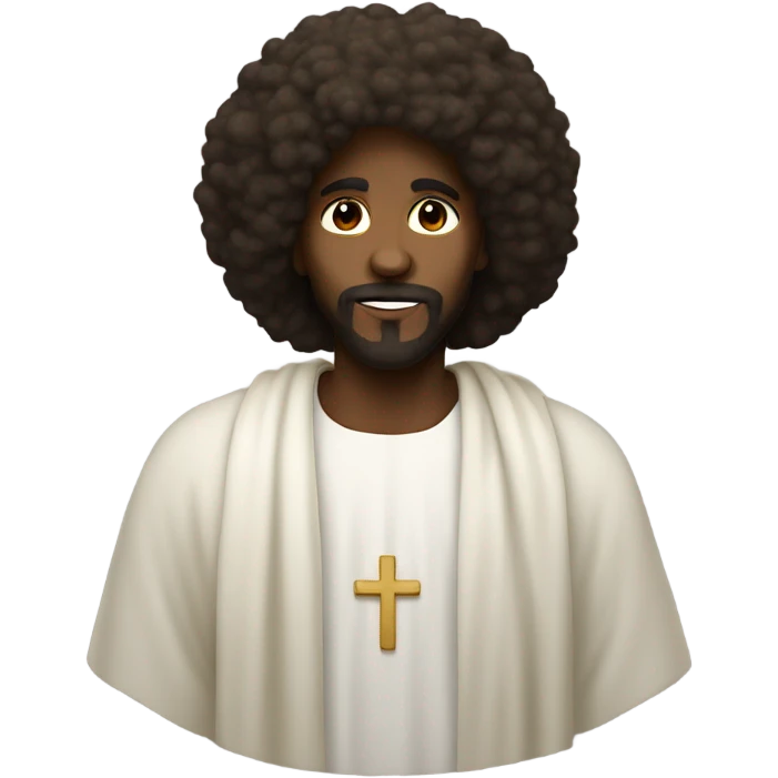 Black Jesus Christ with Afro  emoji