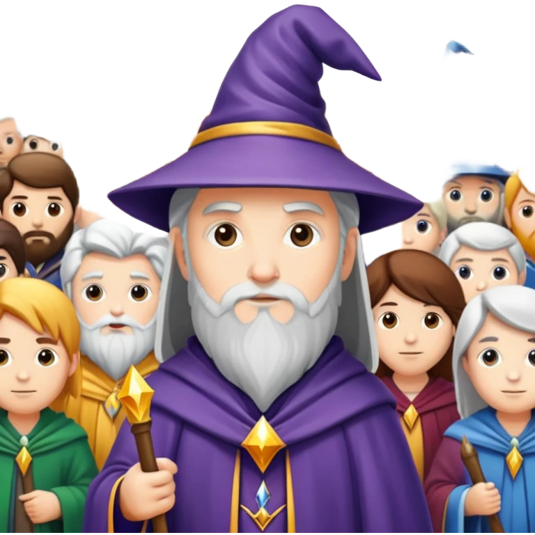 wizard standing out in a crowd emoji