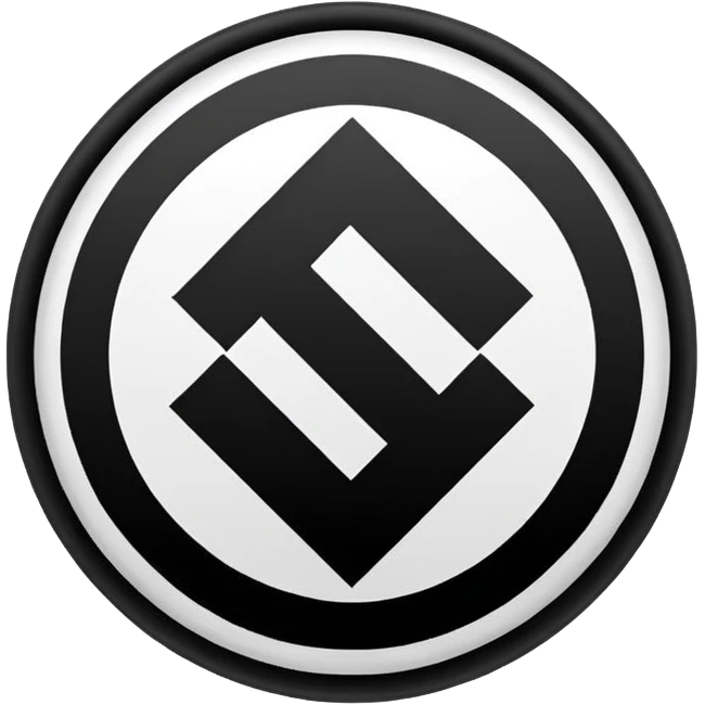 The image is a red background with a white circle in the center. Inside the circle, there is a black Nazi symbol, which appears to be a swastika. The symbol is in the shape of a circle with a diagonal line running through it, creating a zigzag pattern. The overall design is simple and minimalistic. emoji