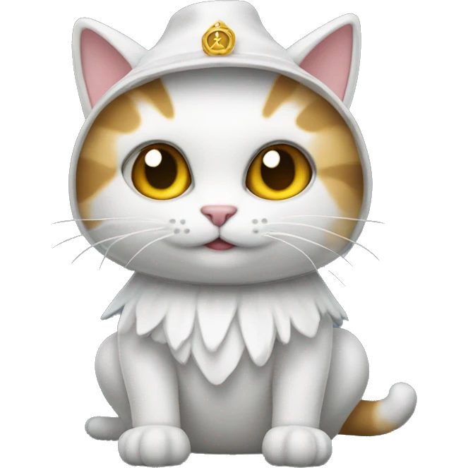 Un gatto con un costume da fata emoji