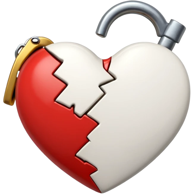 broken heart sticked together (divorce) with a clamp emoji