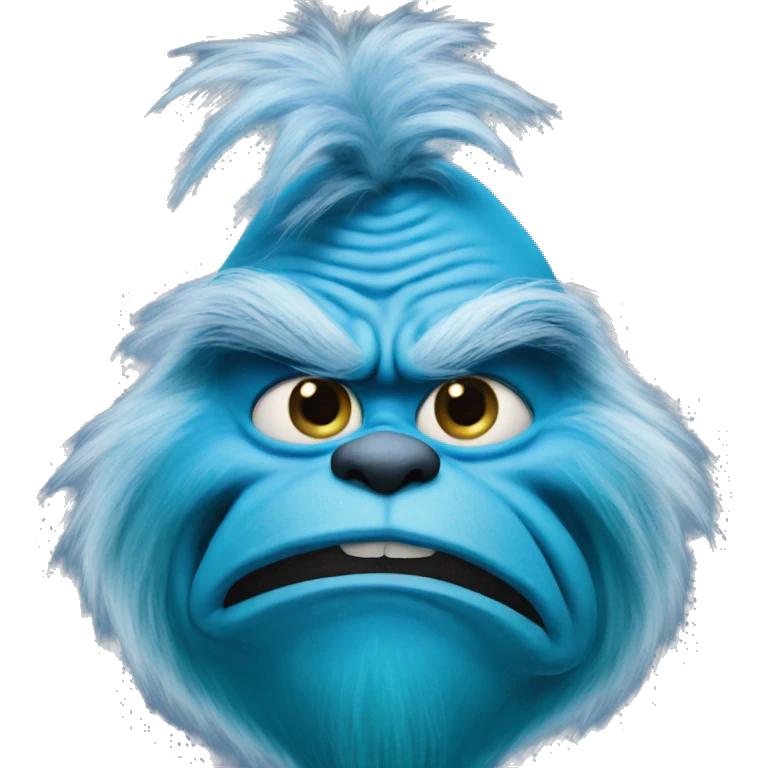 Blue grinch emoji