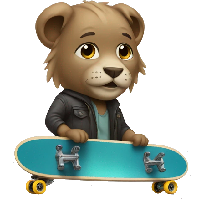 Leon with skateboard emoji