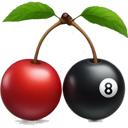 Two 8 ball cherries emoji