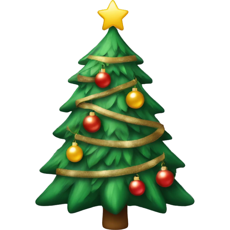 christmas trees with decoration  emoji