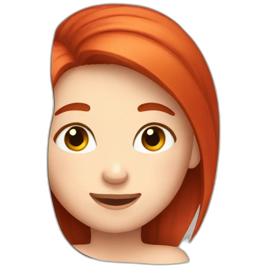 the girl with red hair winks and shows ok emoji