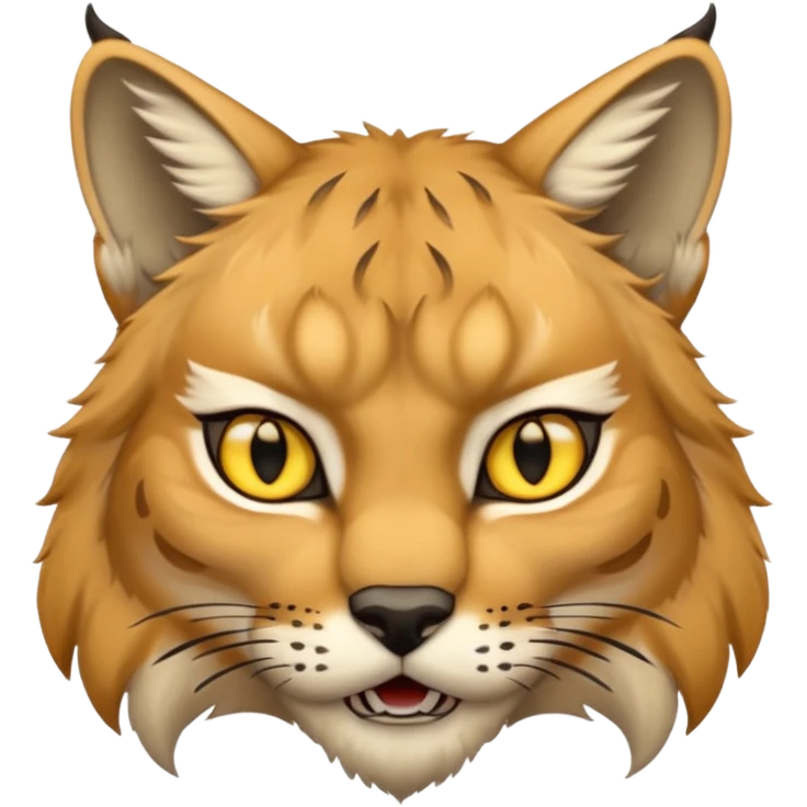Tête de lynx féroce  emoji