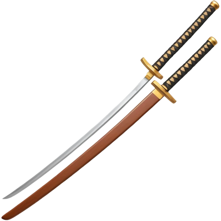 samurai training wooden sword object icon, traditional bokken, smooth polished wood, katana shape, simple guard, 3D cartoon, mobile game icon style, centered, clean background, soft shadow, no text, no watermark
 emoji