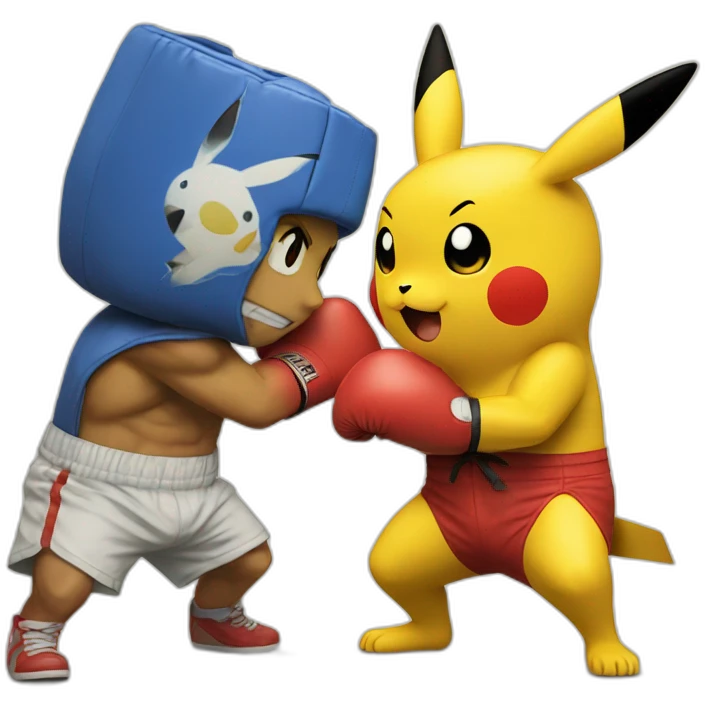 damaged (Pikachu boxing  emoji