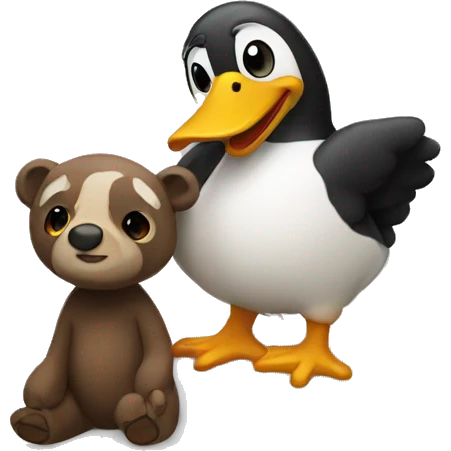 Pato y oso emoji