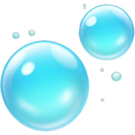 Light blue soap bubbles emoji
