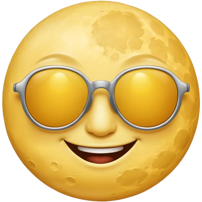 a smiling moon with sunglasses emoji