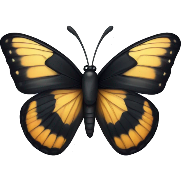 a black butterfly emoji