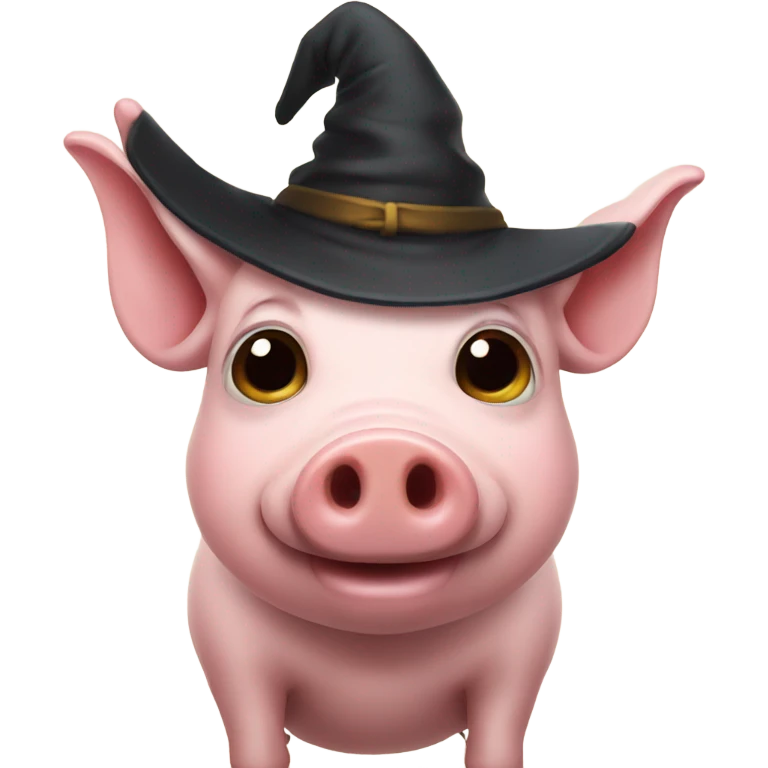 Pig with witch hat emoji